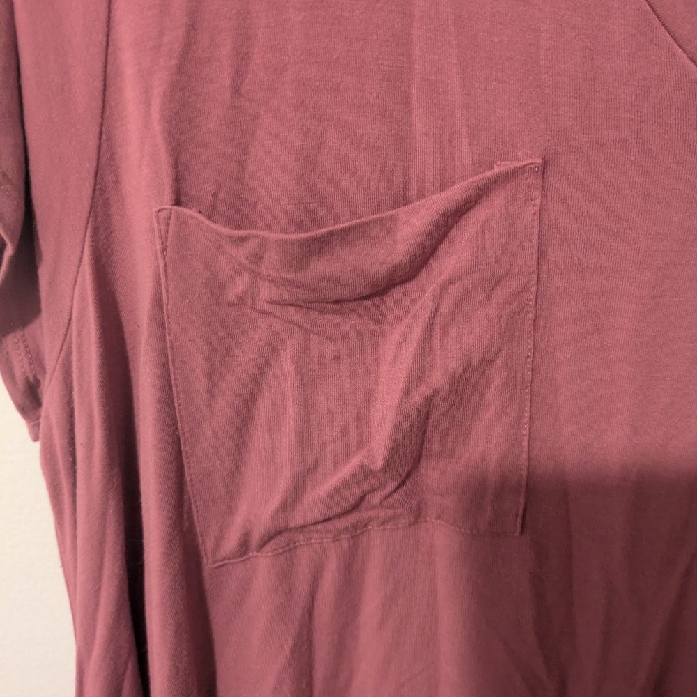 ModCloth Fervour A Crush on Casual Rose Pink Short Sleeve V-Neck Tunic Size 1X - Picture 5 of 13
